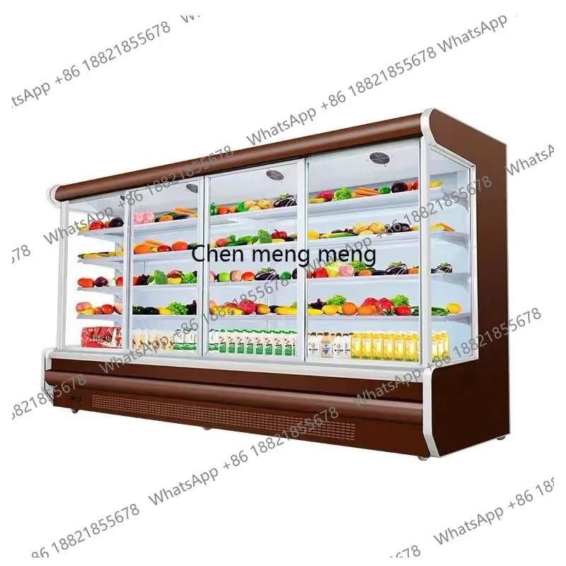 

Wind screen cabinet, hot pot restaurant order cabinet refrigerated display, supermarket vertical ice, fruit fresh-keeping HR