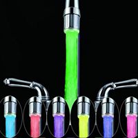 1-4PCS LED Change Automatically 7-Color Faucet Head Glow Water Saving Stream Light Faucet Aerator Tap Nozzle for Kitchen Bath