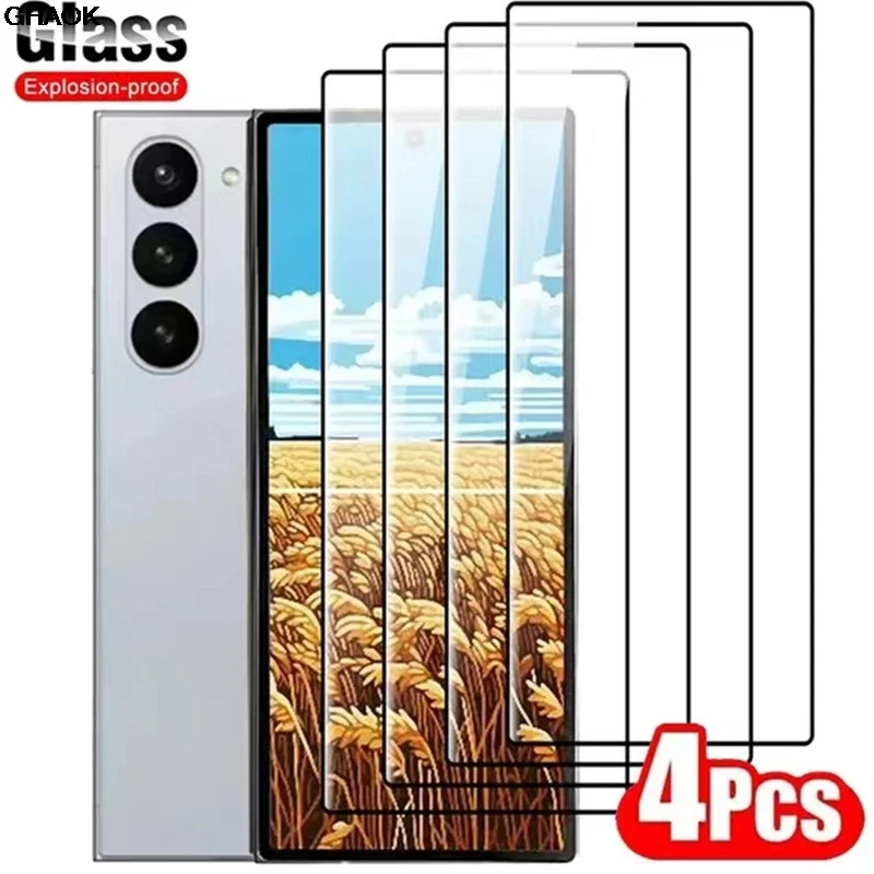 

4 шт. защитные пленки из закаленного стекла премиум-класса для Samsung Galaxy Z Fold 6 5 4 3 Flip 7 6 5 4 устойчивые к царапинам защитные пленки для дисплея