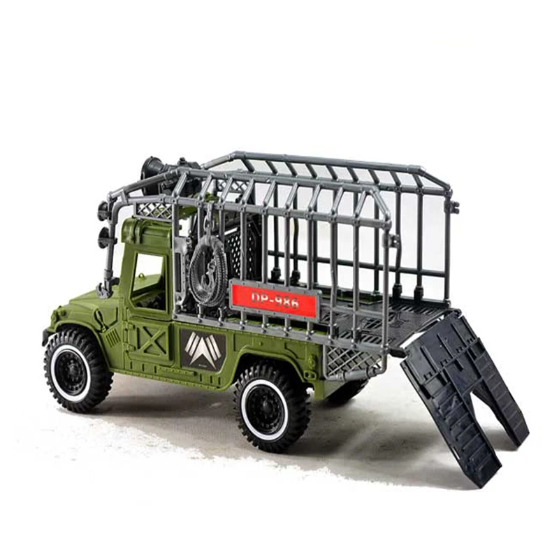 Dark Source-Modèle de véhicule Electrolux, échelle 1/18, soldat, camion, personnel de transport, figurine d'action, jouet, affichage, cadeaux, match, 3.75"