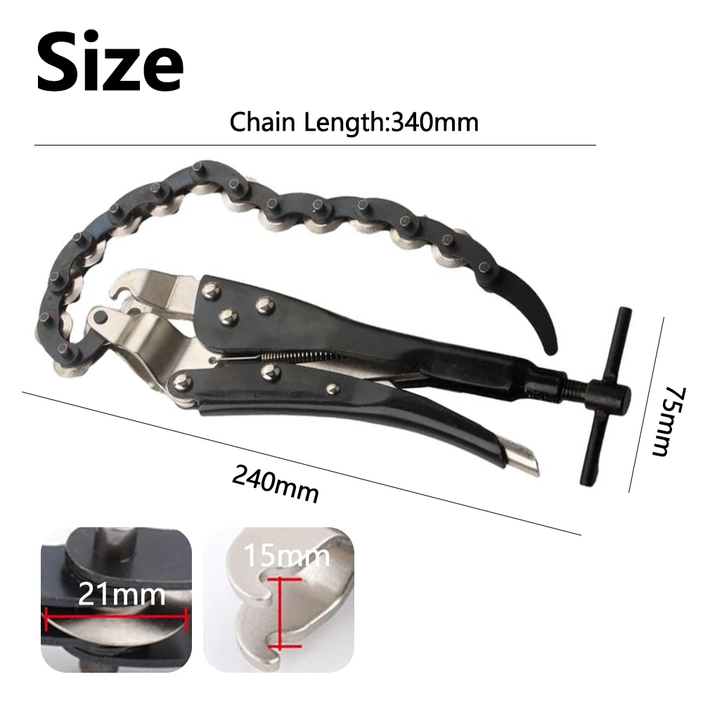 Hot Exhaust Pipe Cutter Tool Chain Tube Pipe Cutter Multi-Wheel Blade PVC/Copper Tail Steel Tubing Cutter Cutting Locking Pliers