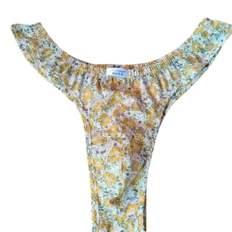 

Pure Cotton Men's Thong Printed Sexy Low Waisted G-string Briefs Breathable Comfortable Sissy Private Party BF Underwear