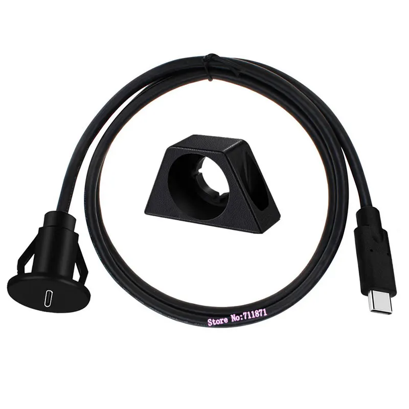 Flush Mount Cable Usb Type C Male to Female Extension Cable Cord for Car Truck Boat Motorcycle Dashboard Waterproof Type-C Line