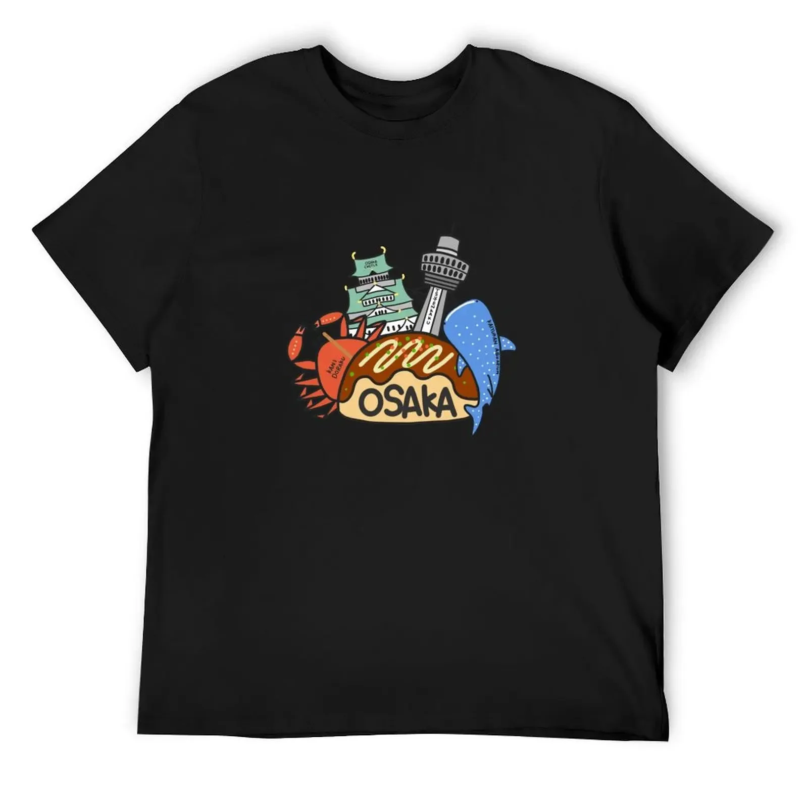 

OSAKA Love Japan Osaka Logo Cute Funny Art Takoyaki Namba Souvenir T-Shirt custom t shirt Blouse luxury clothes men