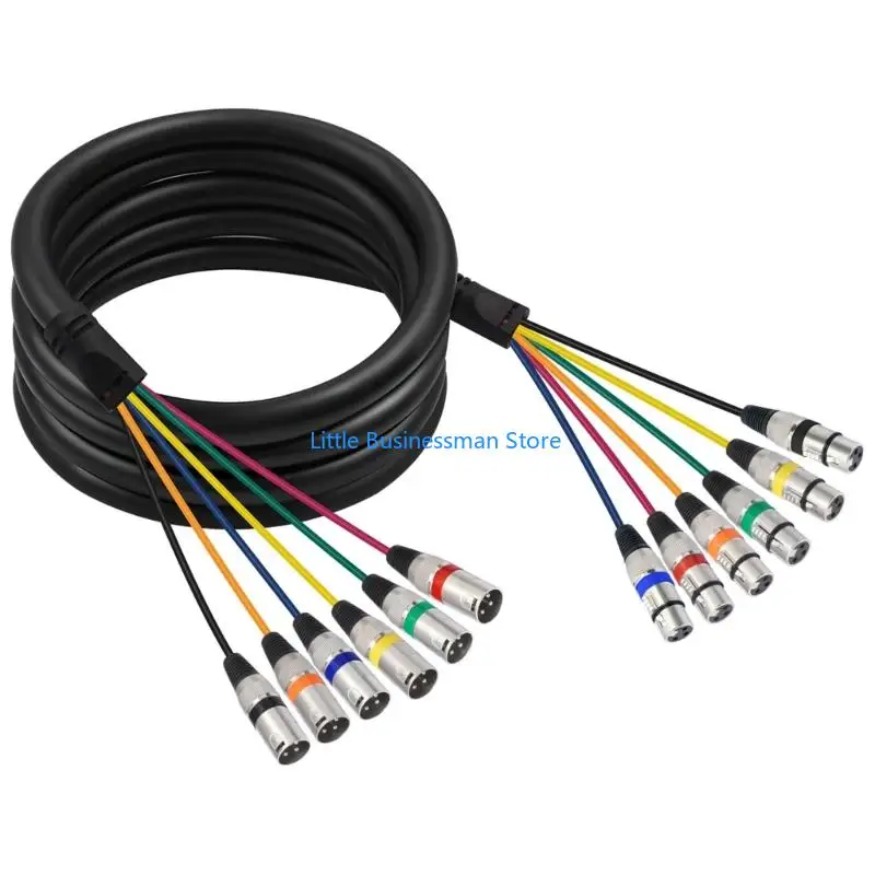 Tinned-Wire XLR Snake Cable with Six Balanced Lines for Studio Use M76A