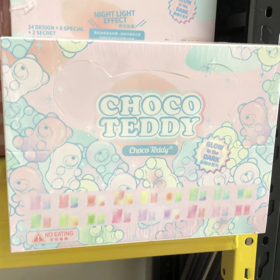 Светящийся в темноте мини-медвежонок Choco Teddy Blind Box Generation 2, радужный, с магнитным креплением, подарок для женщин