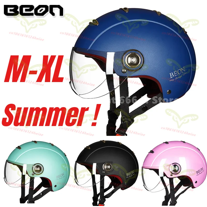 

BEON B105 Summer Men Women Motorcycle Half Face Motorbike Helmet Retro Casco Helmets Casco Capacete casco moto