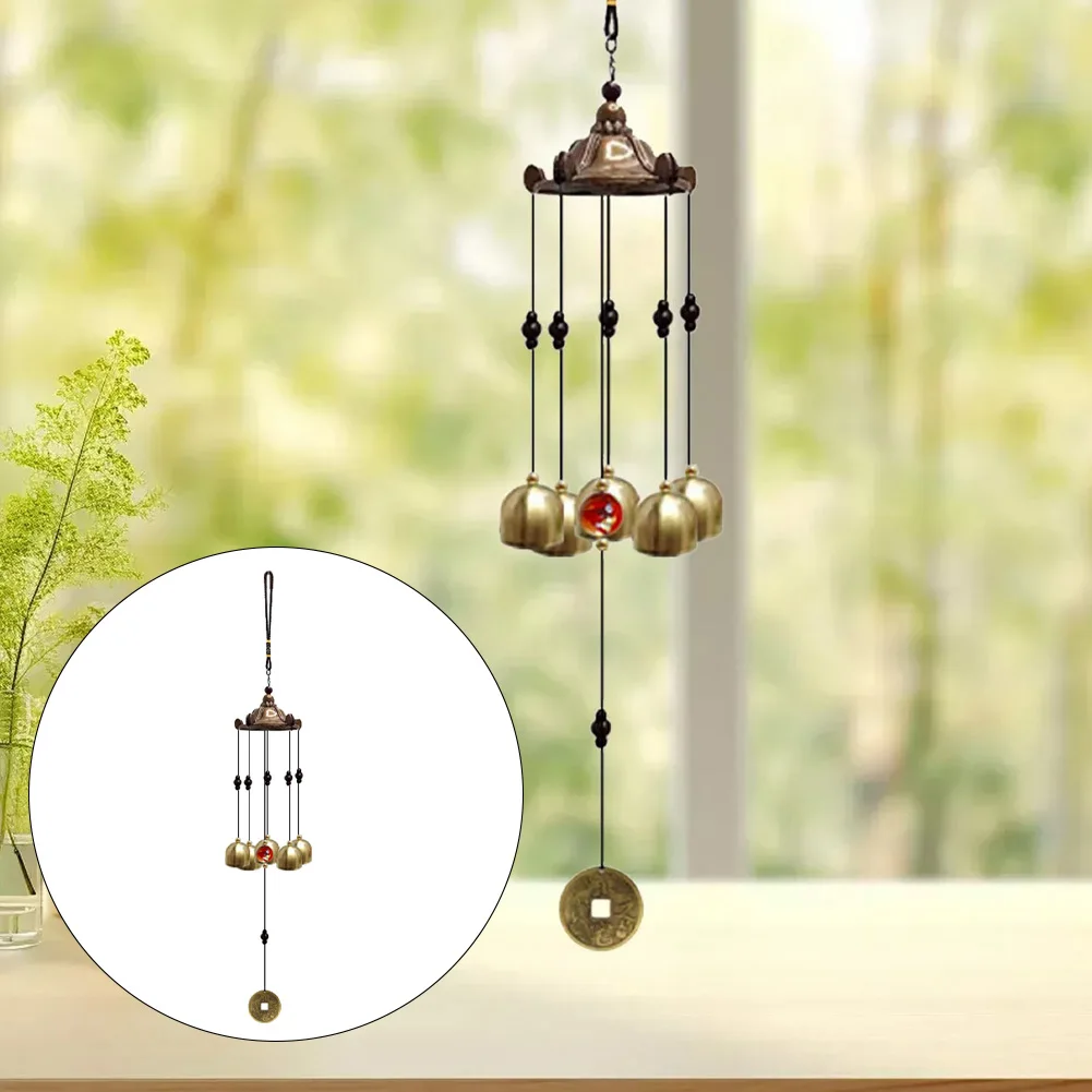 Garden Copper Bells Garden Wind Chimes Great Present Selection High-strenth Metal Pavilion Design Present Bell