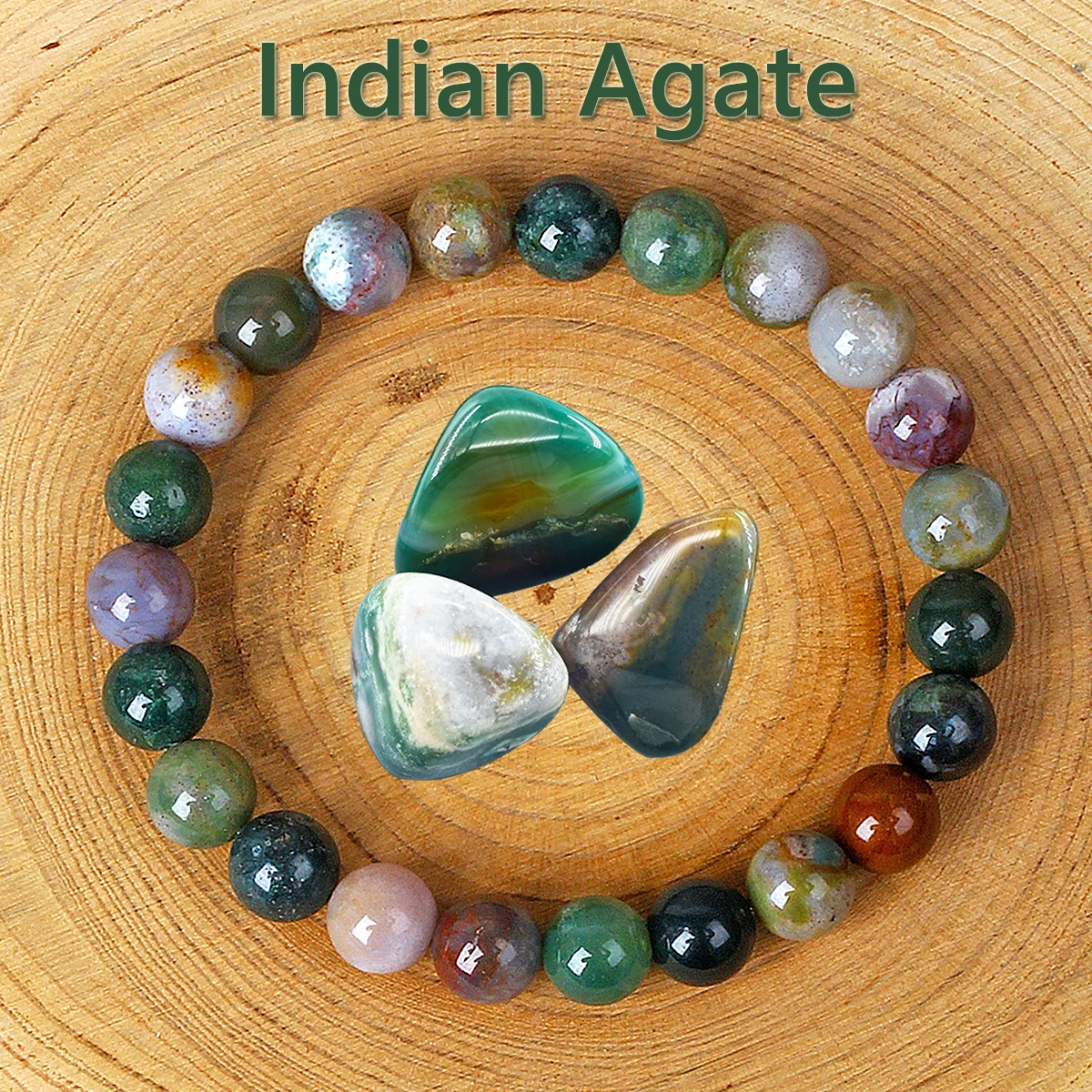 Fashion Indian Agate Beaded Women Bracelet Made of Natrual Stone Tourmaline Color Crystal Bracelet Energy Healing Yoga Jewelry
