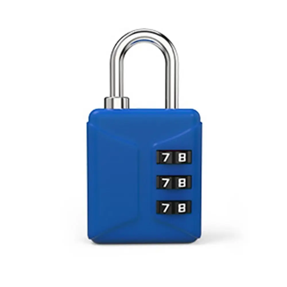 Security 3 Dial Digit Travel Dormitory Cabinet  Lock Luggage Padlock Password Lock Backpack Zipper Lock