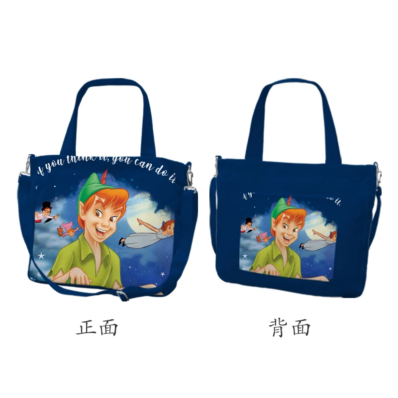 Disney Peter Pan D5581 Anime Shoulder Bags Customized Cartoon Shopping Bag Casual Shoulder Tote Storage Handbag Gift