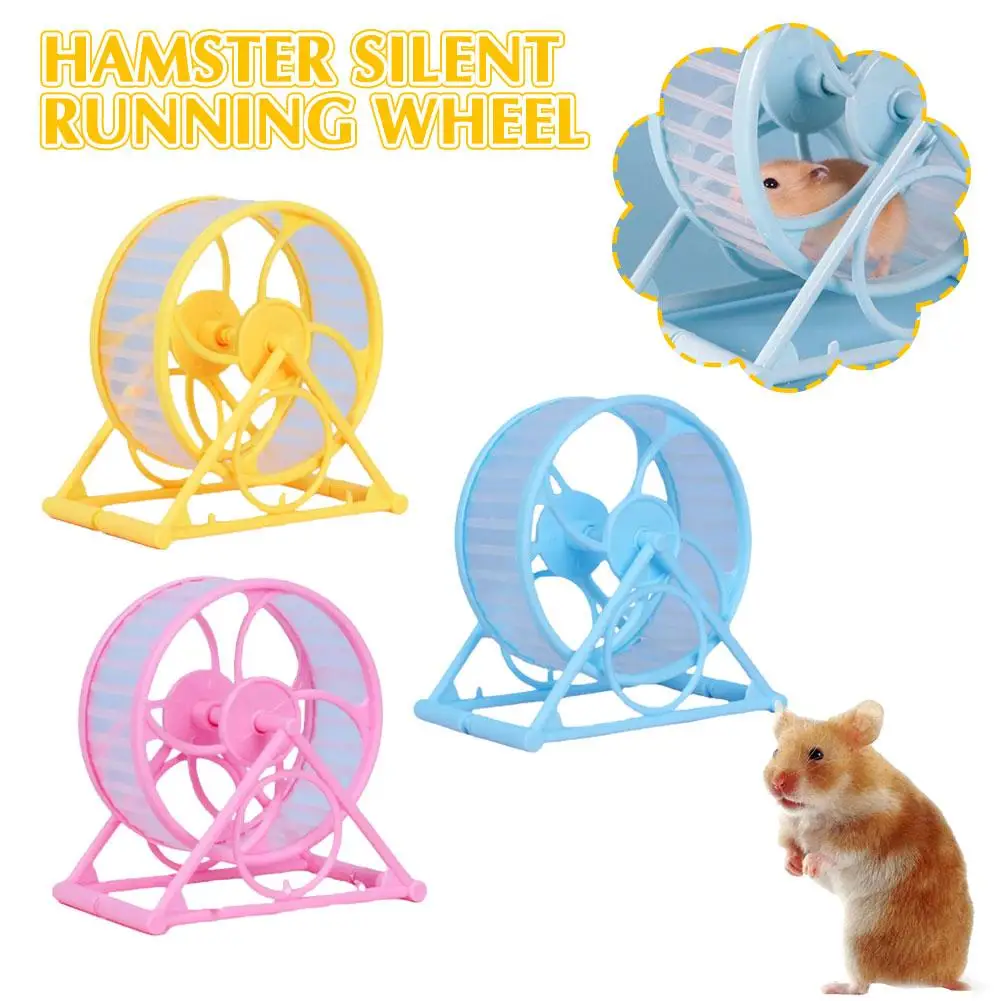 Hamster Silent Running Wheel Small Pet Anti-jamming Gerbil Pet Supplies Foot Runner Transparent Exercising Cage Cage Toy An L4O5