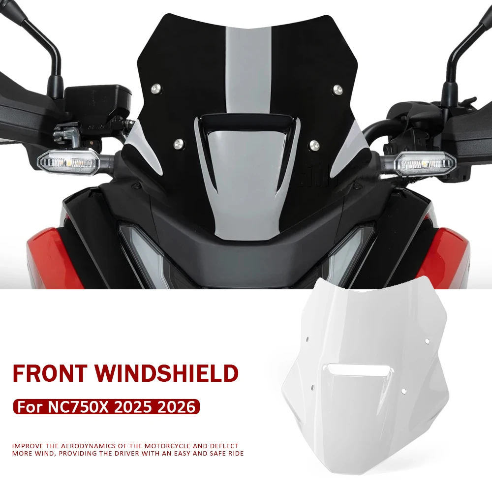 

For Honda NC750X 2025 2026 Touring Windshield Windscreen NC 750X NC 750 NC750 X Motorcycle Accessories Wind Deflector Shield Kit