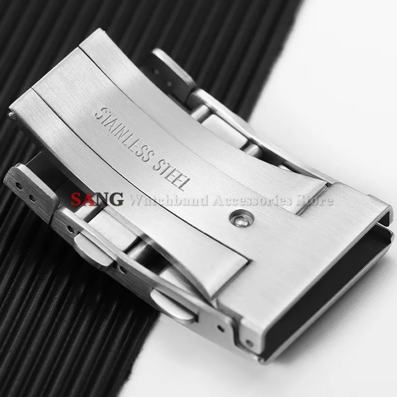 316L Solid Stainless Steel Watch Buckle Adjustable Folding Watch Buckle Extendable Clasps Luxury Premium Metal Button 18/20/22mm image 4