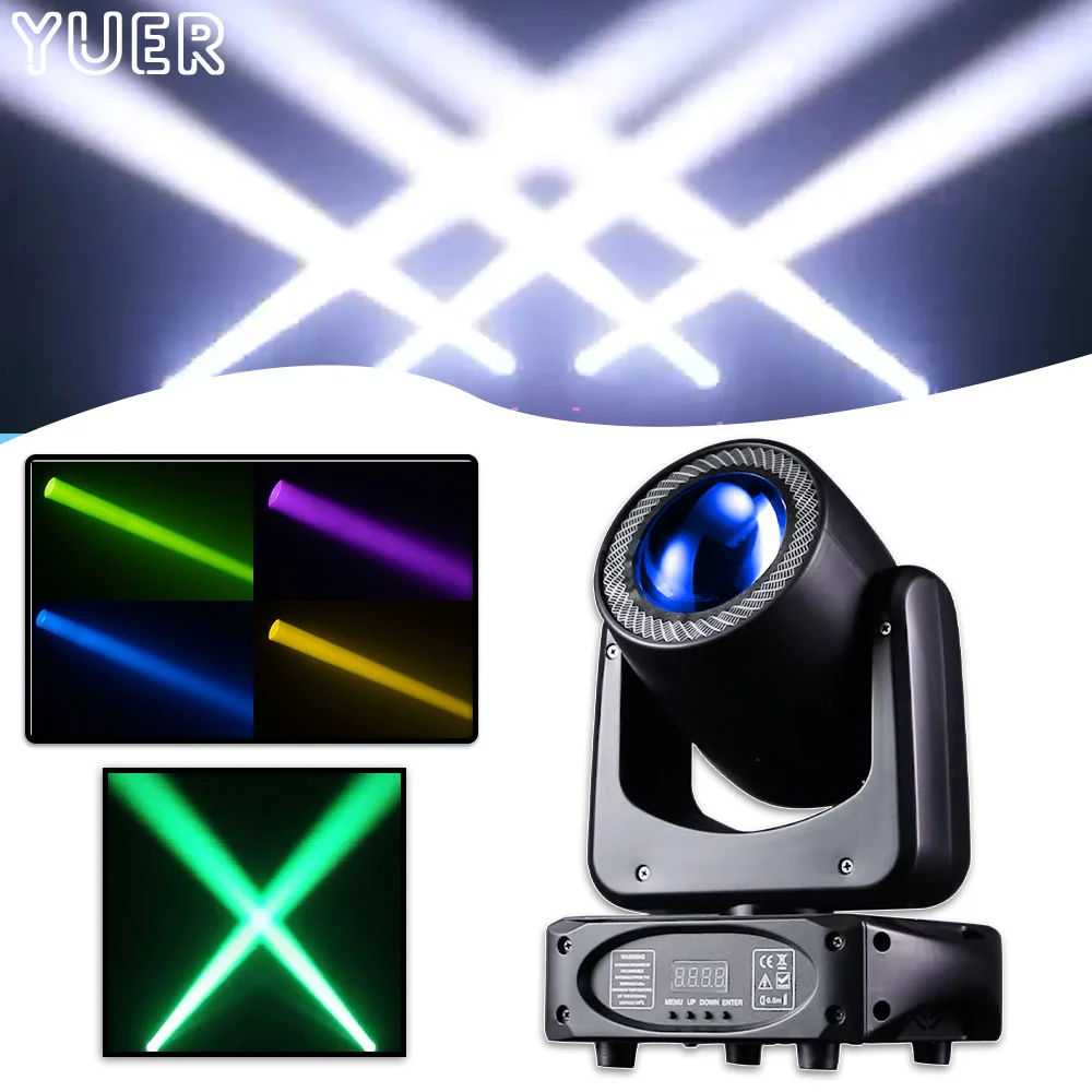 YUER 100W Beam Moving Head Stage Lighting DMX512 Colorful 100MM Aperture Lens Dimming System Wedding Party DMX Music Control