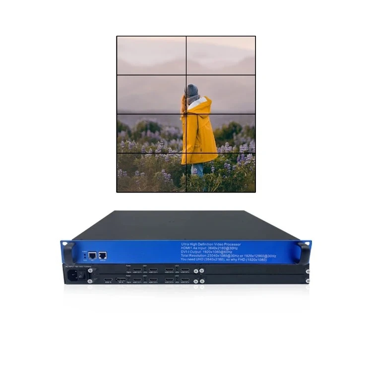 

Professional Audio Video & Lighting 1x7 1x9 3x4 2x6 3x3 4K Multiscreen Splicing TV Video Wall Controller
