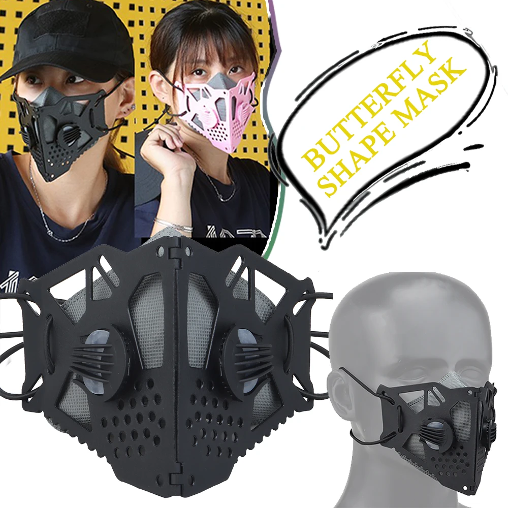 

Tactical Butterfly shape mask Paintball Airsoft Protective Collapsible Half Face Dustproof Masks For Outdoor Riding Hunting