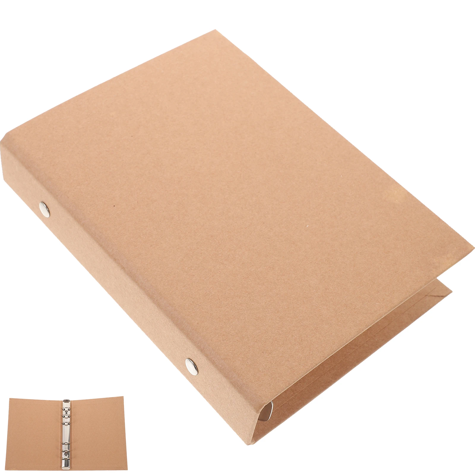 Cubierta de cuaderno de hojas sueltas de papel Kraft Vintage, carcasa de carpeta recargable A6 para diario, planificador, Bloc de notas, estuche para documentos, 1 ud.