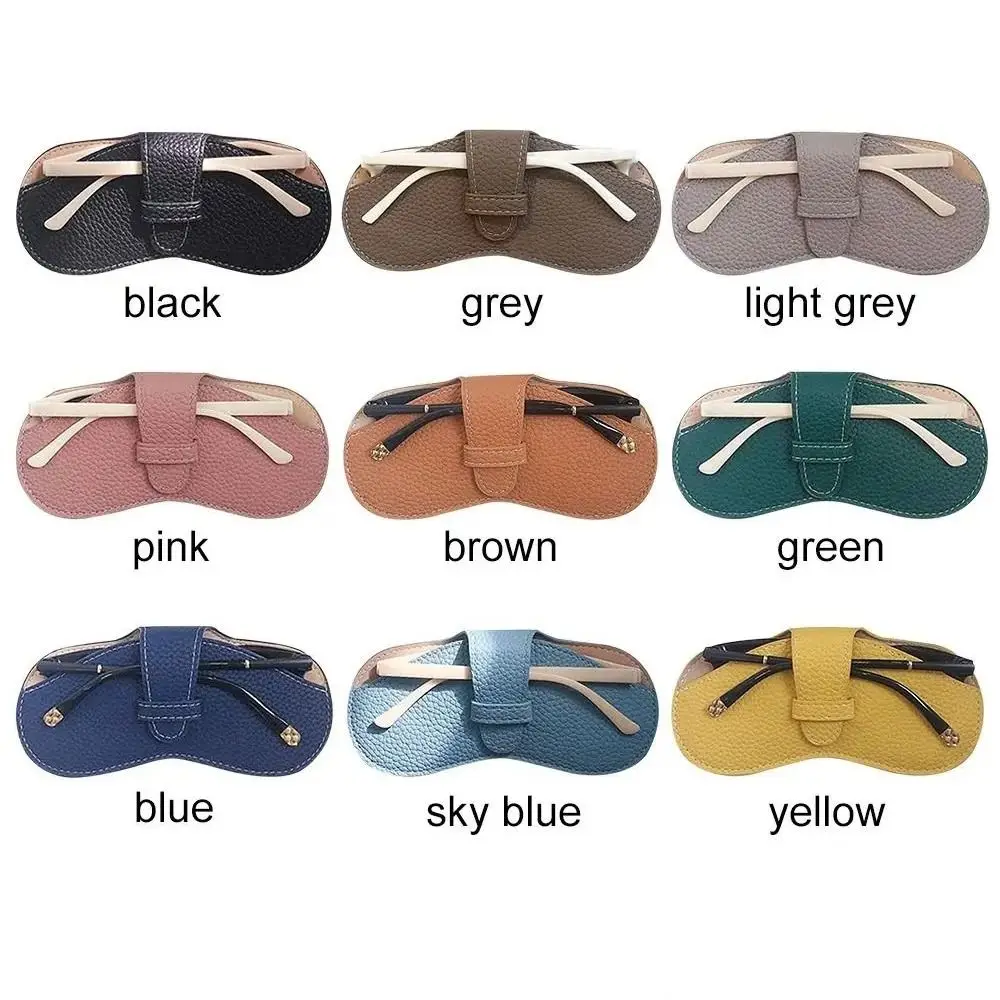 Portable Leather Glasses Case Slim Lightweight Sunglasses Cover Pouch Anti Pressure Convenient Eyewear Sleeve Women