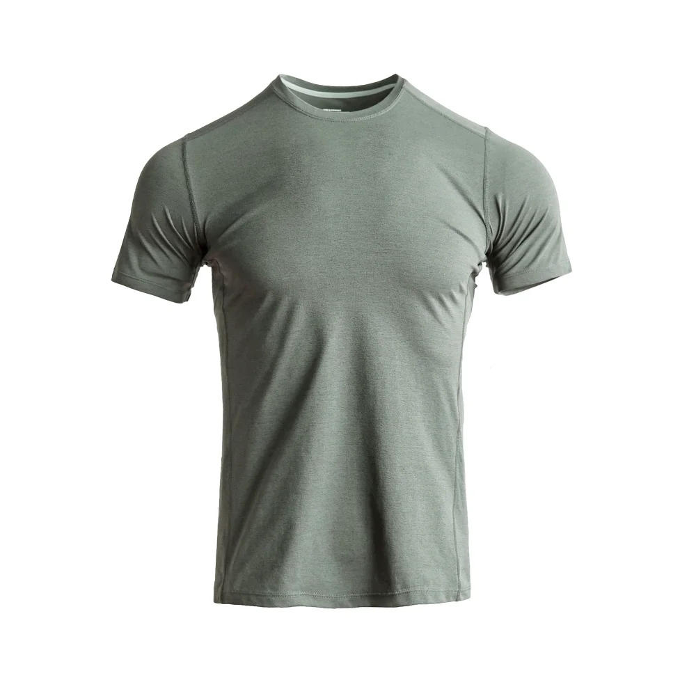 High-End Lightweight Cool Sensation Breathable 3D Stereo Tailoring Men's Summer Outdoor Sports Short Sleeve T-Shirt