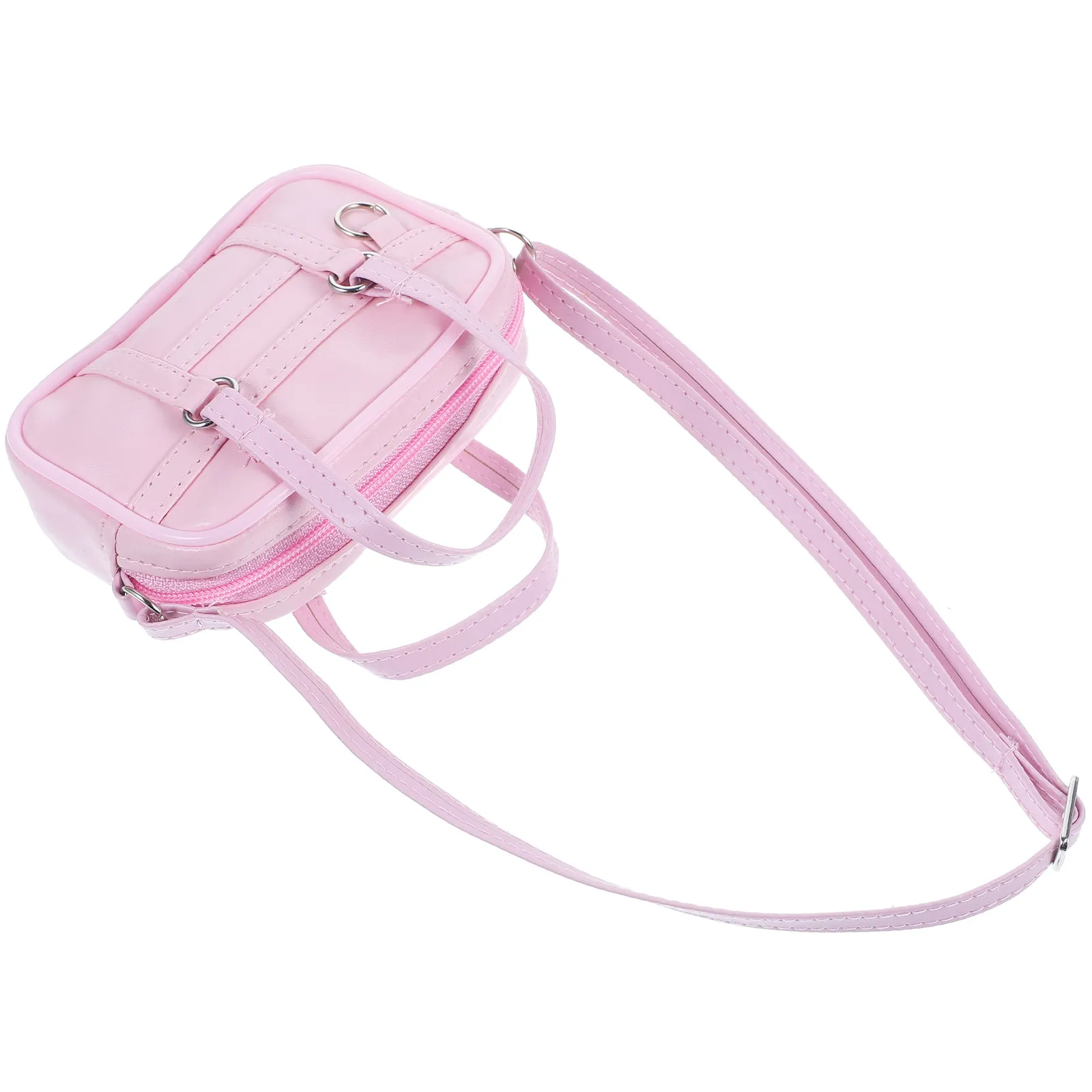 

Cute Pink Mini Shoulder Bag for 18 Inch Handbag Style Playset Accessory Versatile Fashion Purse for Pretend Play