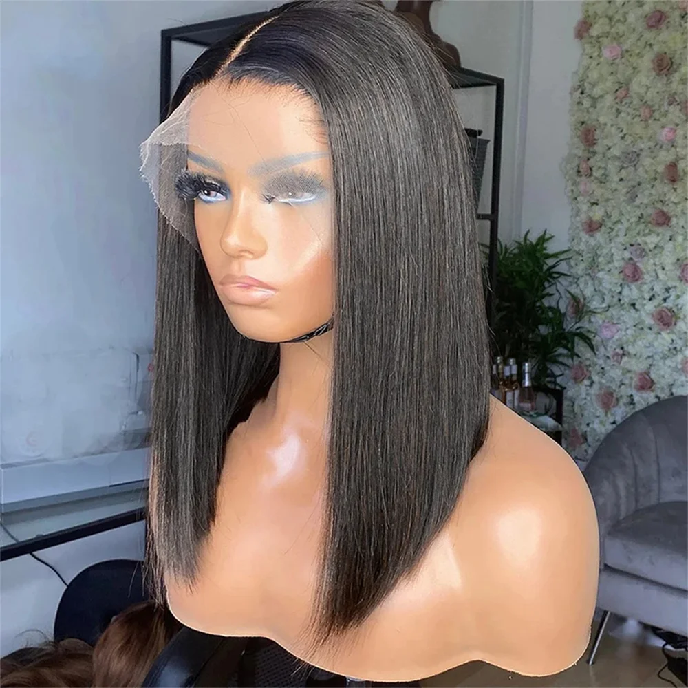 

Short Bob Hair Wig Human Hair Brazilian 13x4 Closure Straight Lace Front Wigs For Women Transparent 13x6 HD Lace Frontal Wig