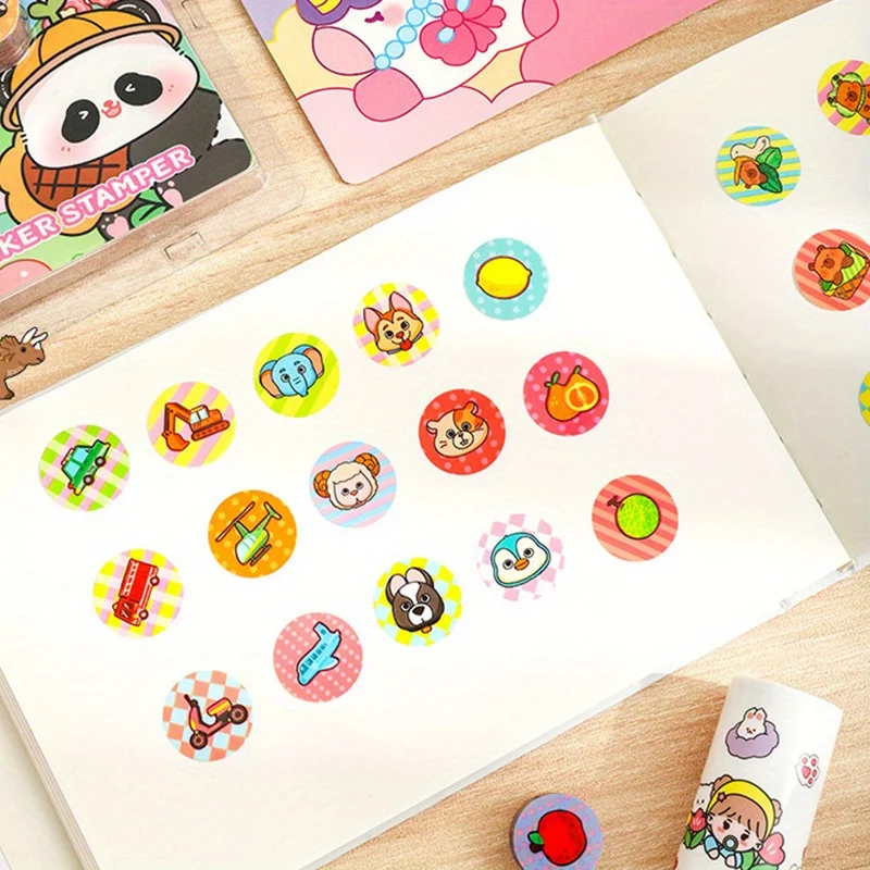 مجموعة واحدة من طوابع المكافآت للأطفال، وطوابع الألعاب، وملصقات ملونة مقاومة للماء بدون خياطة لمكاتب الكتب المدرسية