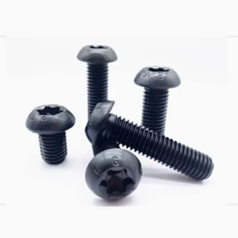 Weiyi 5-50 Stück Güteklasse 10.9 Legierungsstahl M3 M4 M5 M6 M8 Schwarze Torx-Linsenkopfschraube Sechslapp-Torx-Flachkopfschraube Länge 4mm~40mm – Detail 6