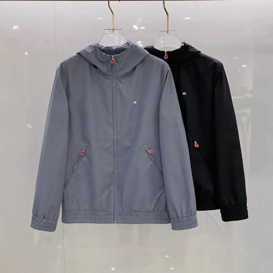 

Модная легкая роскошная свободная ветрозащитная куртка с капюшоном в стиле Old Money Kiton