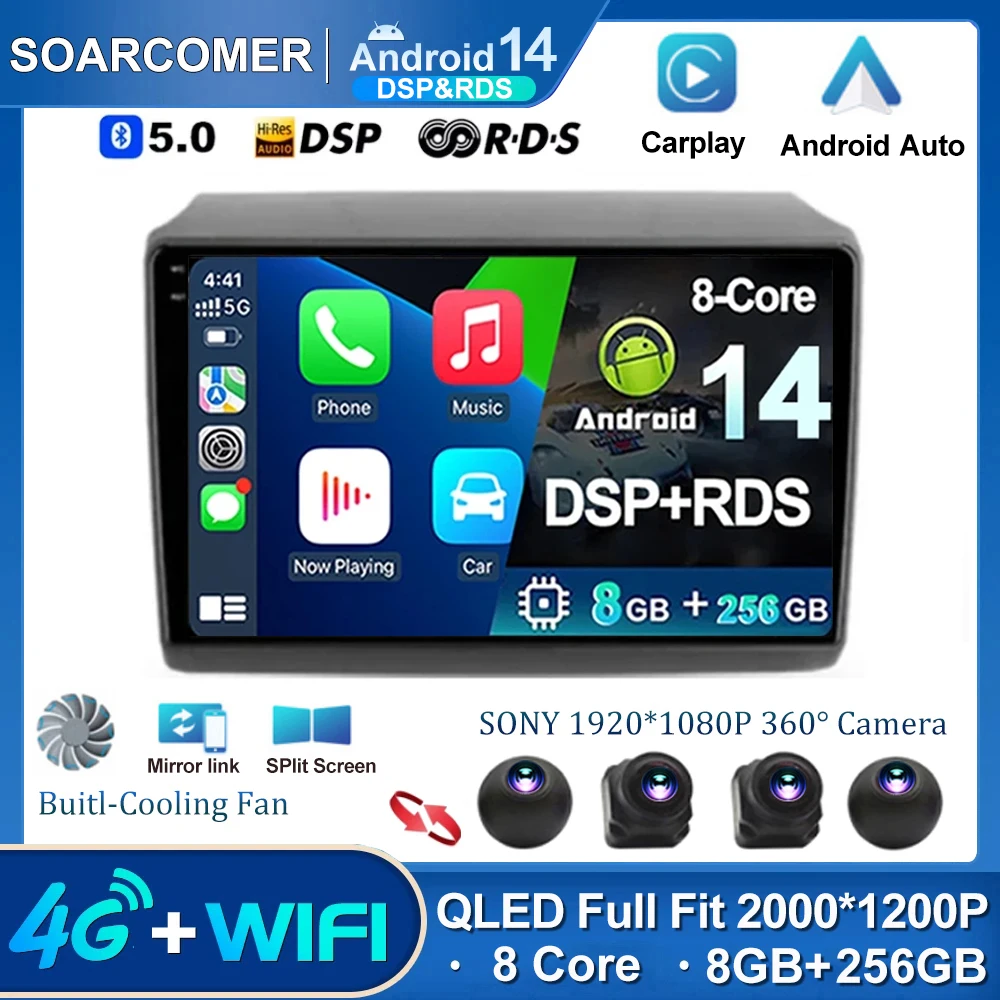 

Android 14 Car Radio Carplay For Fiat Ducato 2007-2015 Citroen Jumper Peugeot Boxer 2011-2015 2 din Autoradio Multimedia GPS DSP