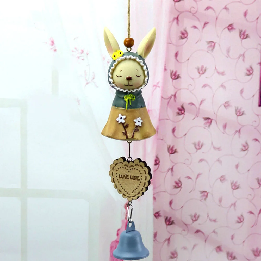 

2 Pcs Wind Bell Resin Iron Cartoon Style Delicate Structure Easy Decorate Home Accessories Wear Resistant Chime