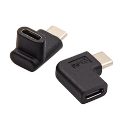USB 3.1 Tipo C conversor macho para fêmea, ângulo direito de 90 graus, adaptador para telefone inteligente, Samsung S9, S8, Nota 9