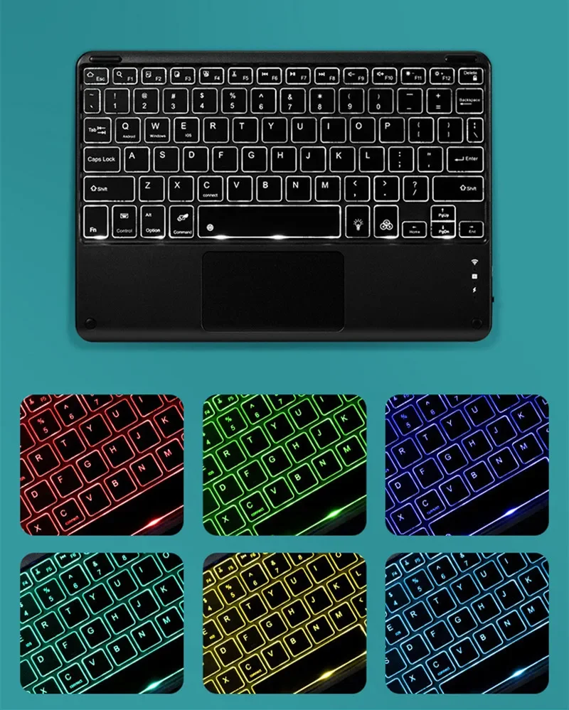 Imagem -05 - Backlight Keyboard Tablet Case e Mouse sem Fio Bluetooth Capa Espanhola Shell para Xiaomi Redmi Pad se 2023 11