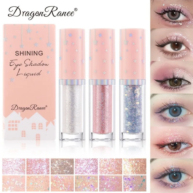 Eye Glitter Diamond Liquid Eyeshadow Shining Sequin Gel High Gloss Liquid Eyeliner Brighten Eyeshadow Stick Silkworm Pen Makeup