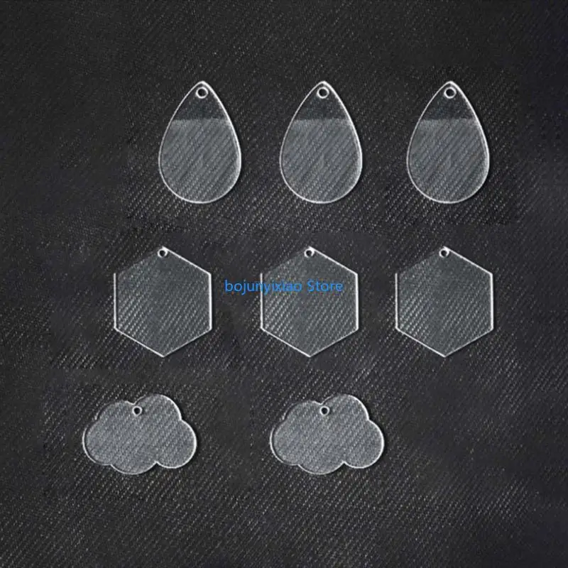 

900B DIY Project & Crafts Acrylic Keychain Blanks Acrylic Ornament Blanks with Hole