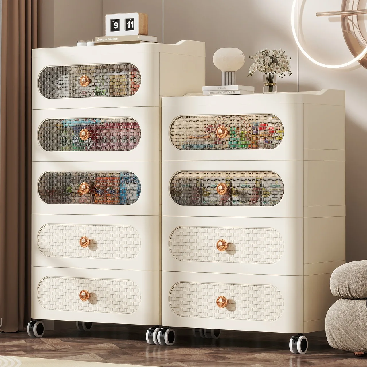 LMM household multi-layer drawer type mixed color locker bedroom living room chest of drawers