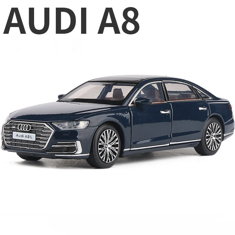 1:32 AUDI A8L  Alloy Diecasts & Toy Vehicles Metal Car Model Shock absorber Sound Light Collection Car Toys Gift