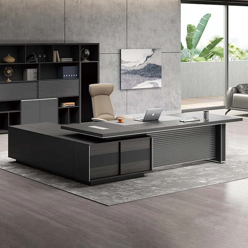 

Light luxury simple modern office single manager desk boss computer desk, senior office large desk