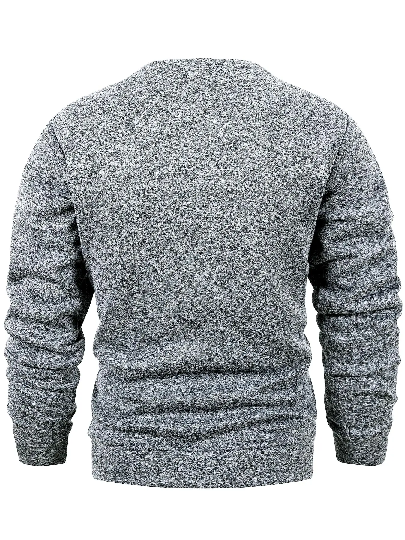Autumn Winter Men's Crew Neck Heather Sweatshirt Reinforced Stitching Classic Heather Pullover For Daily Wear
