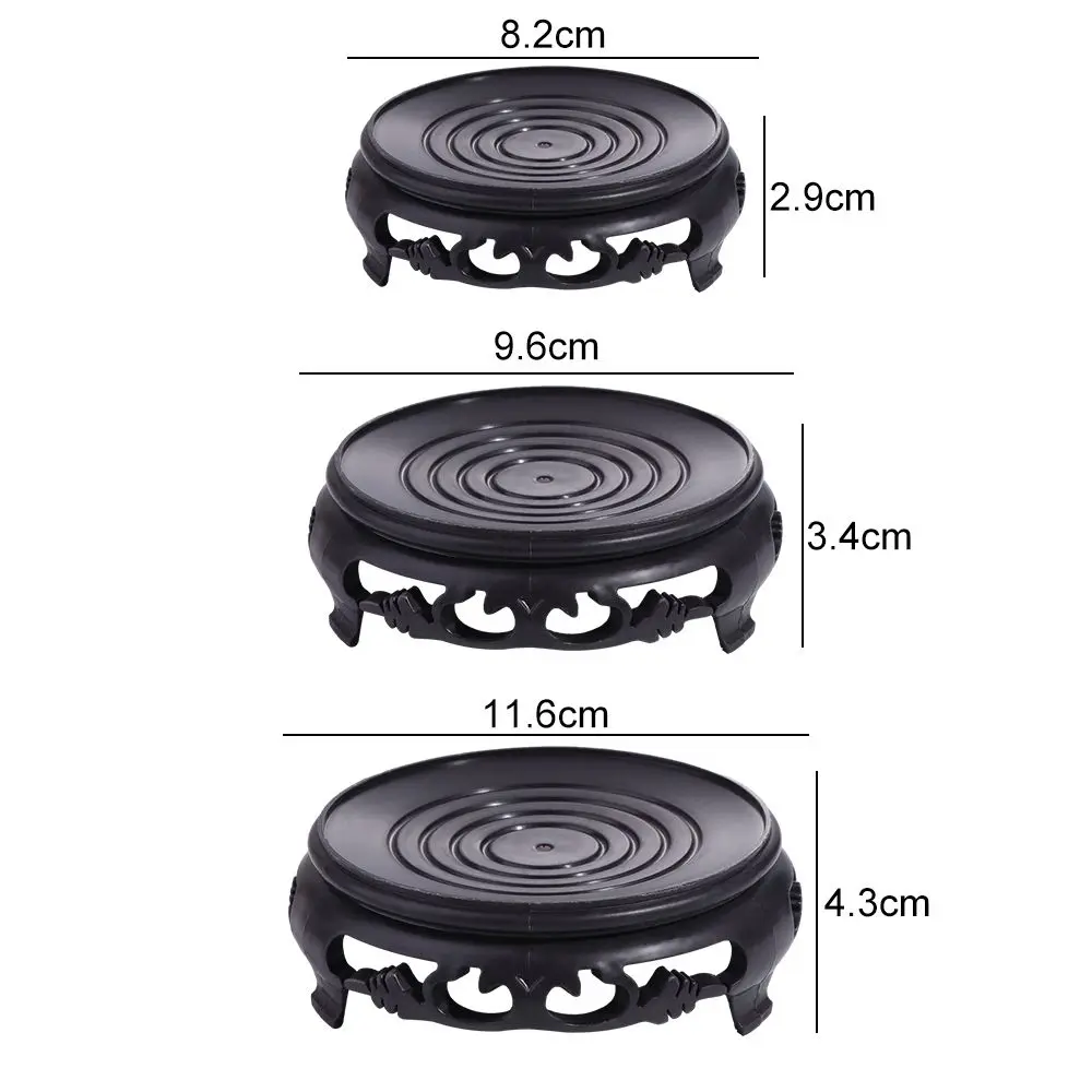 Soporte de Base de maceta antiguo creativo, almohadilla de plástico, bandeja de flores, bandeja Circular para bonsái, accesorios de decoración