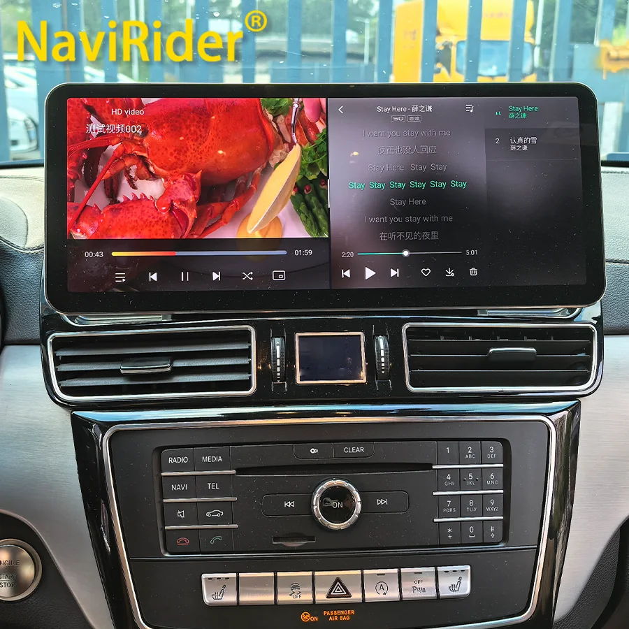 S Ultra-thin Screen For Mercedes Benz ML GL GLE GLS W166 X166 2012-2019 Android Auto Carplay Stereo Car GPS Navigation Head Unit
