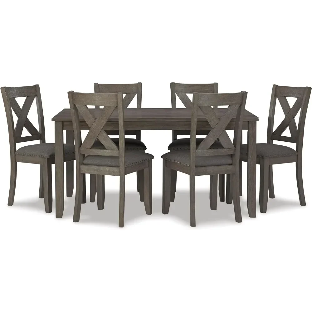 

Outdoor Tables 7 Piece Dining Set, Include Table and 6 Chairs, Outdoor Tables