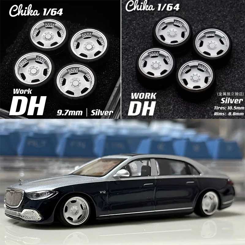 1/64 Car Model Wheel Resin Wheel chika work dh modified wheel hub 9.7mm static resin fixed