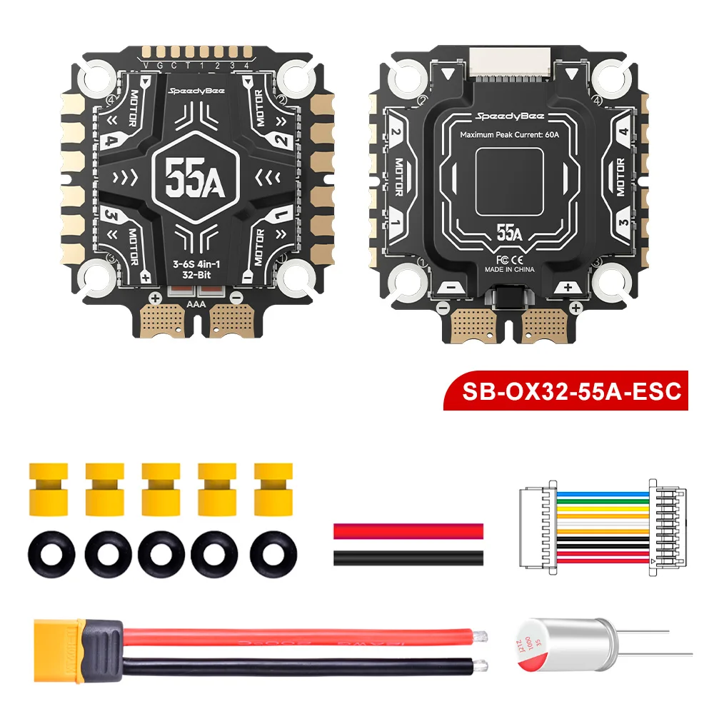 SpeedyBee F405 V5 Stack F405 V5 FC 32-Bit 55A 4in1 ESC 3-6S LiPo 30.5x30.5mm 16MB ICM42688P Gyro For RC FPV Racing Drone thumbnail 4