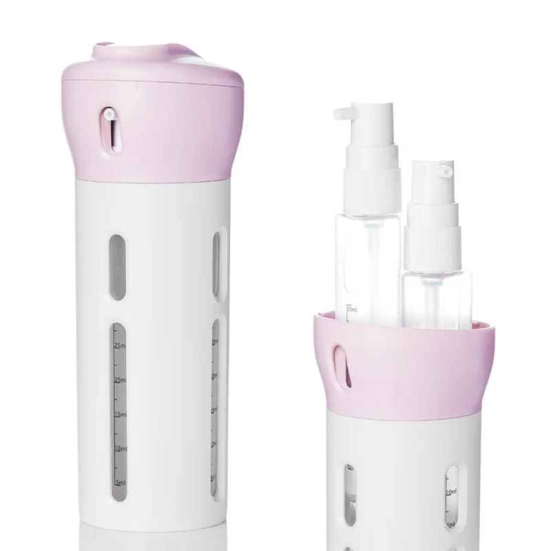 Travel Dispenser Split Bottle Shampoo Lotion Shower Gel Soap Bottle 4 in 1 Empty Sub-bottle Press Container Bottles