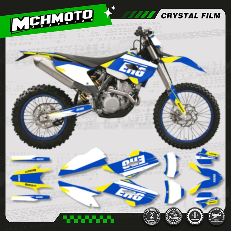 

MCHMFG мотоциклетные графические наклейки, наборы наклеек для HUSABERG FE TE 2013 2014, фон на заказ 13-14 006