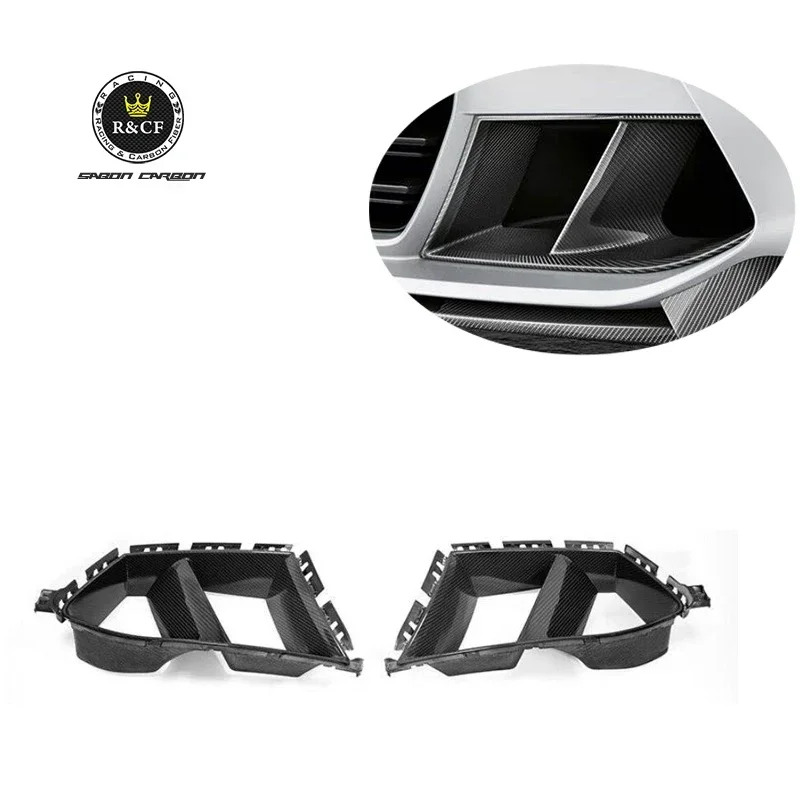 MP Style Dry Carbon Fiber Front Bumper Duct Air Inlet Vent Scoop For G8X M3 M4