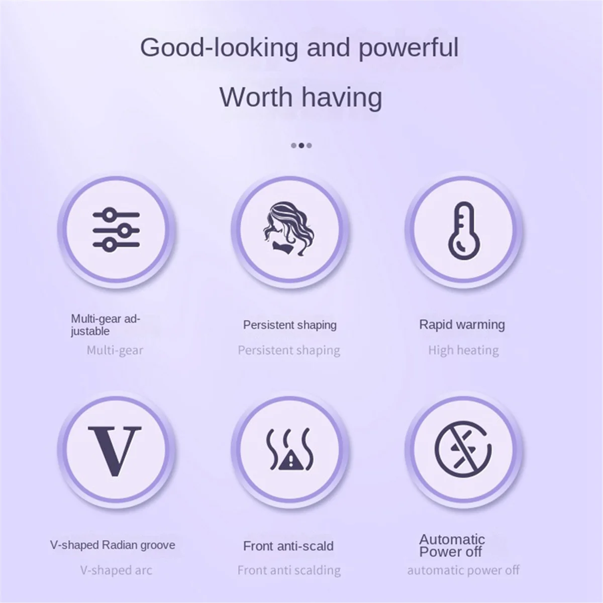 

Deep Wave Hair Curler 32mm Hair Curling Iron 5 Temperature Adjustable Fast Heating Crimping Iron Styler Wand-C US Plug