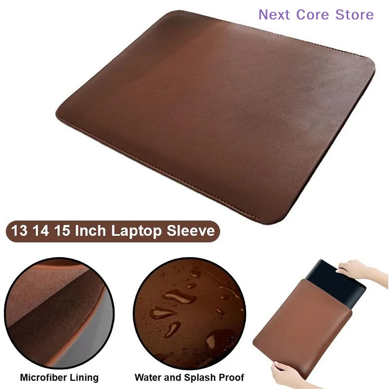 [NC]1Pcs Waterproof Pu Leather Laptop Drop Protection Case Simple Tablet Protective Case (12-16 Inch)[NC]