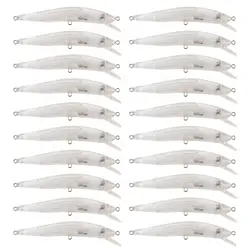 20pcs Topwater Unpainted Fishing Blanks Lures Kit for Saltwater and Freshwater, 10cm 6.5g Floating DIY Hard Bait
